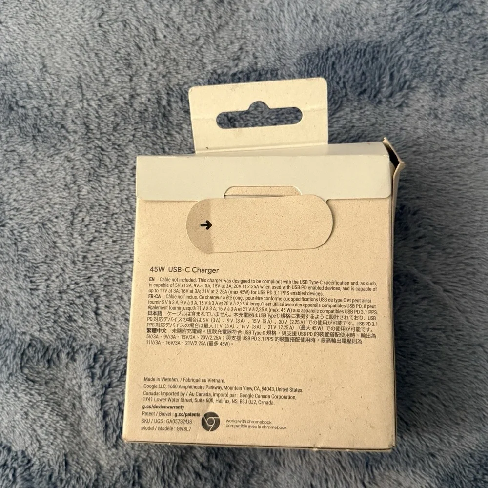 Google 45W USB-C Power Charger - Fast-Charging Pixel‎ Phone Charger - PPS, PD
